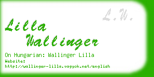 lilla wallinger business card